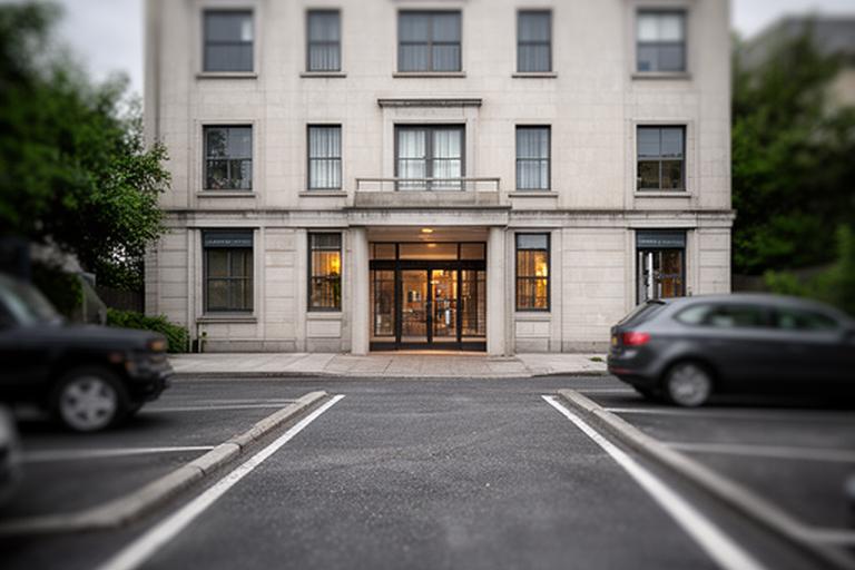 Street-level exterior of a Dublin law office on Jamestown Road with a clear entrance and parking area